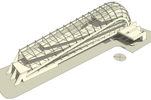 concept struttura in legno lamellare